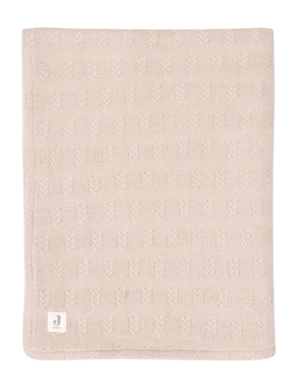 Babydeken Jollein Deken Wieg Grain Knit Wild Rose/Velvet