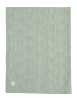 Babydecke Jollein Decke Wiege Shell Strick Knit Sea Foam GOTS