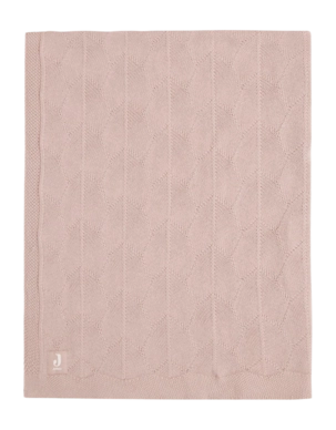 Babydeken Jollein Deken Wieg Shell Knit Wild Rose GOTS