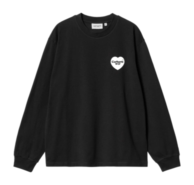 T-Shirt Carhartt WIP Femme L/S Heart Bandana Black / White