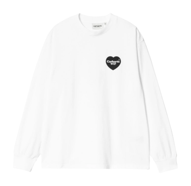 T-Shirt Carhartt WIP Femme L/S Heart Bandana White / Black