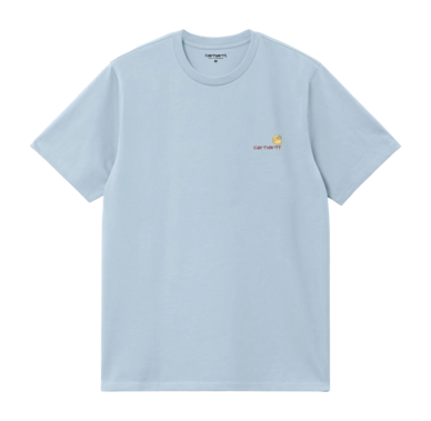 T-Shirt Carhartt WIP Unisexe S/S American Script Frosted Blue