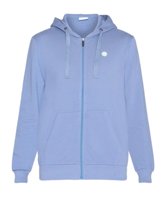 Vest KnowledgeCotton Apparel Men Ask Regular Zip Hood Kangaroo Badge Sweat Moonlight Blue