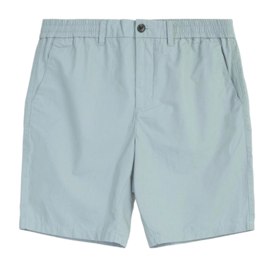 Korte broek KnowledgeCotton Apparel Men Fig Loose Poplin Elastic Waist String Gray Mist