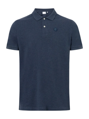 Polo KnowledgeCotton Apparel Men Toke Basic Badge Insigna Blue Melange