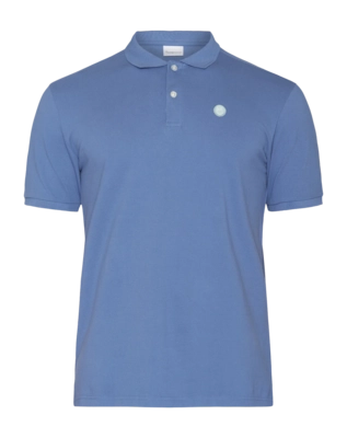 Polo KnowledgeCotton Apparel Men Toke Basic Badge Moonlight Blue