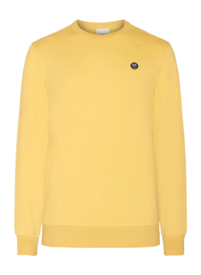 Pull KnowledgeCotton Apparel Homme Erik Basic Badge Sweat Misted Yellow