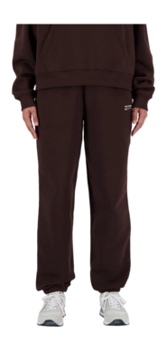 Trainingsbroek New Balance Women Linear Heritage Brushed Back Fleece Sweatpant Black Coffee