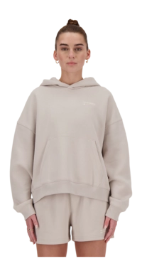 Pull à Capuche New Balance Femme Linear Heritage Brushed Back Fleece Hoodie Moonrock