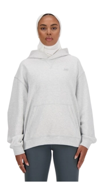 Pull à Capuche New Balance Femme Athletics French Terry Hoodie Ash Heather