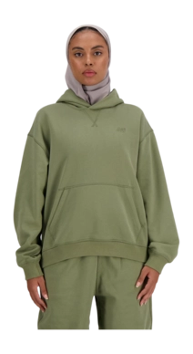 Hoodie New Balance Women Athletics French Terry Hoodie Dark Olive