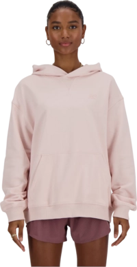 Pull à Capuche New Balance Femme Athletics  French Terry Hoodie Quartz Pink