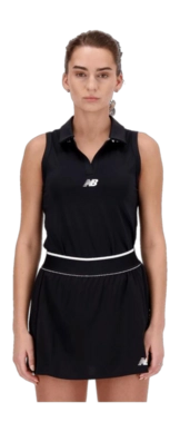 Débardeur New Balance Femme avec Col Tournoi Noir