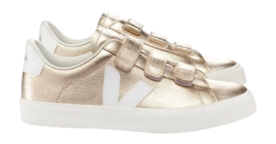 Baskets Veja Femme Recife Logo Chromefree Leather Platine White