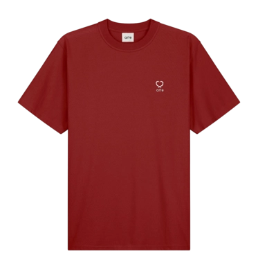 T-Shirt Arte Antwerp Teo Small Heart Herren Bordeaux