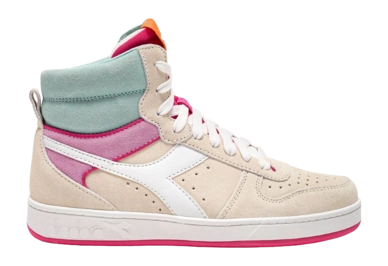Diadora Women Magic Basket Mid Suede Whisper White Surf Spray