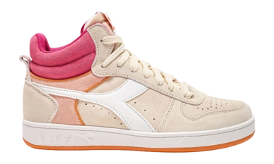 Diadora Women Magic Basket Demi Suede Whisper White Pastel Rose Tan