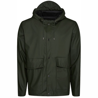 Jas Rains Unisex Short Hooded Coat Green