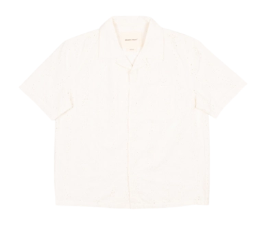 Chemise Bram's Fruit Homme Broderie Shortsleeve Off White