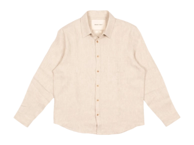 Chemise Bram's Fruit Homme Lin Beige