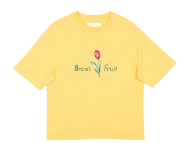 T-Shirt Bram's Fruit Men Tulip Aquarel Yellow