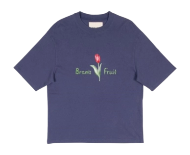 T-Shirt Bram's Fruit Men Tulip Aquarel Blue