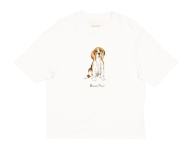 T-Shirt Bram's Fruit Men Beagle Aquarel White