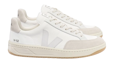 Veja Women V-12 B-MESH White Natural