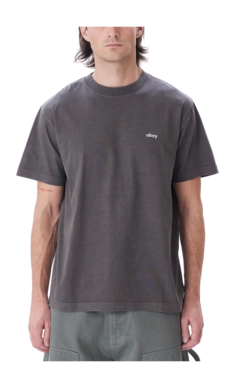 T-Shirt Obey Lowercase Pigmenet SS Pigment Herren Digital Black