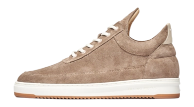 Filling Pieces Men Low Top Ripple Suede Sand