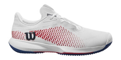 Tennis Shoe Wilson Men Kaos Swift 1.5 White Deja Vu Blue Wilson Red