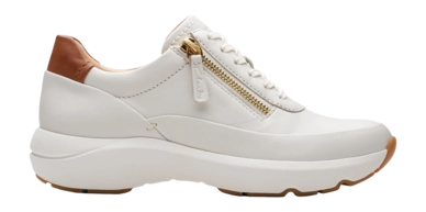 Sneaker Clarks Women Tivoli Zip Off White Leather