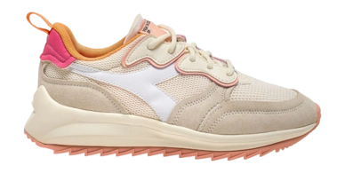 Diadora Women Jolly Suede Mesh Whisper White Pastel Rose Tan