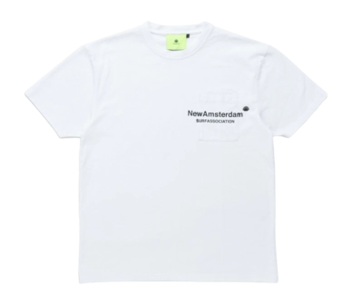 T-Shirt New Amsterdam Surf Association Throw Pocket Herren White