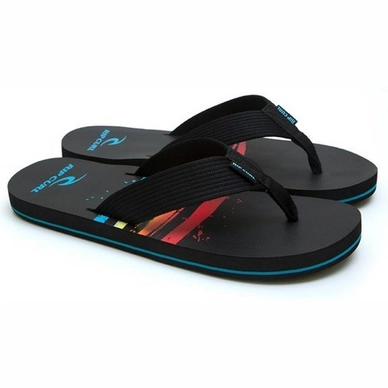 Flip Flops Rip Curl Bob Cush Black Multi Orange Herren