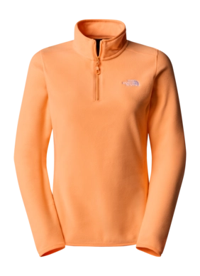 Pullover The North Face 100 Glacier 1/4 Zip Damen Bright Cantaloupe