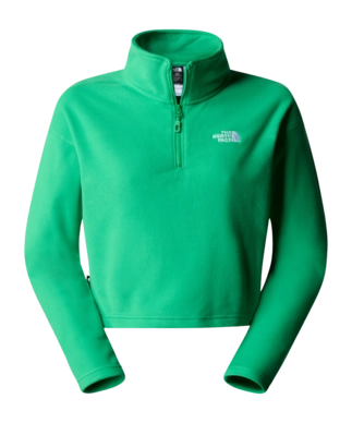 Pullover The North Face 100 Glacier Cropped 1/4 Zip Damen Optic Emerald