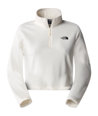 Jumper The North Face Women 100 Glacier Cropped 1/4 Zip White Dune