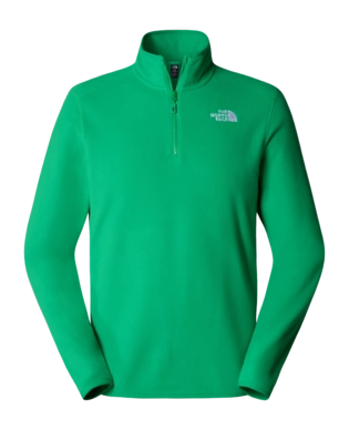 Pull The North Face Homme 100 Glacier 1/4 Zip Optic Emerald