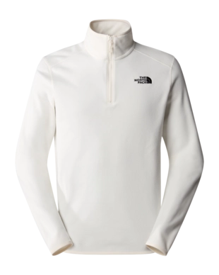 Pull The North Face Homme 100 Glacier 1/4 Zip White Dune
