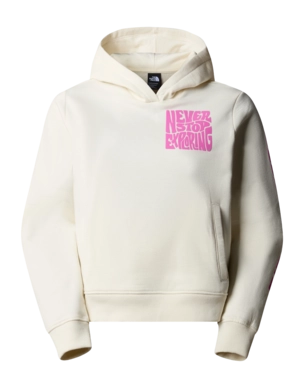 Pull à Capuche The North Face Femme Mountain Play Hoodie White Dune
