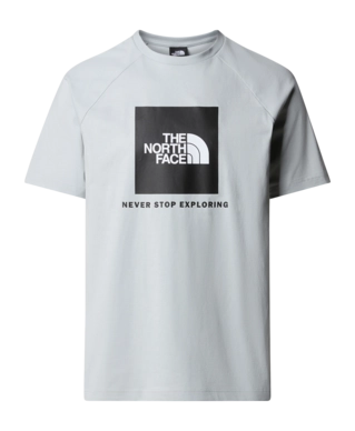T-Shirt The North Face Men S/S Raglan Redbox Tee High Rise Grey