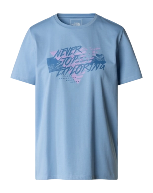 T-Shirt The North Face Women Foundation Traces Graphic Tee Steel Blue