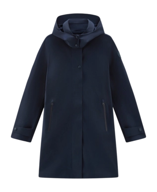 Bonded Coat Woolrich High Tech Damen Melton Blue