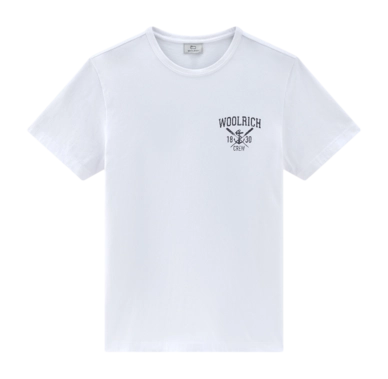 T-Shirt Woolrich Men Navy Logo Bright White