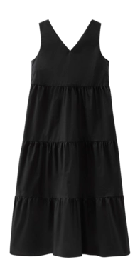 Robe Woolrich Femme Poplin Maxi Black