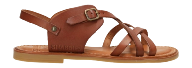 Sandalen Shabbies Amsterdam Angel Cross Vachetta Damen Cognac