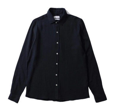 Shirt Edmmond Studios Men Snap Plain Navy