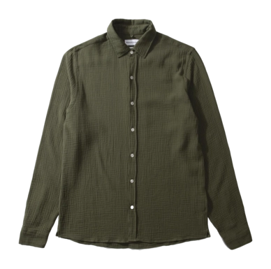 Chemise Edmmond Studios Men Snap Plain Khaki