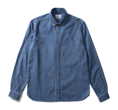 Hemd Edmmond Studios Tag Denim Herren Plain Storewash